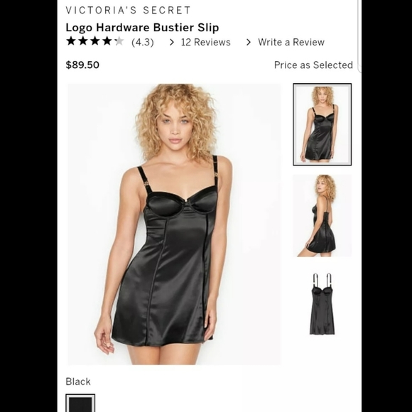 Victoria Secret Black Bustier Slip - Picture 4 of 4